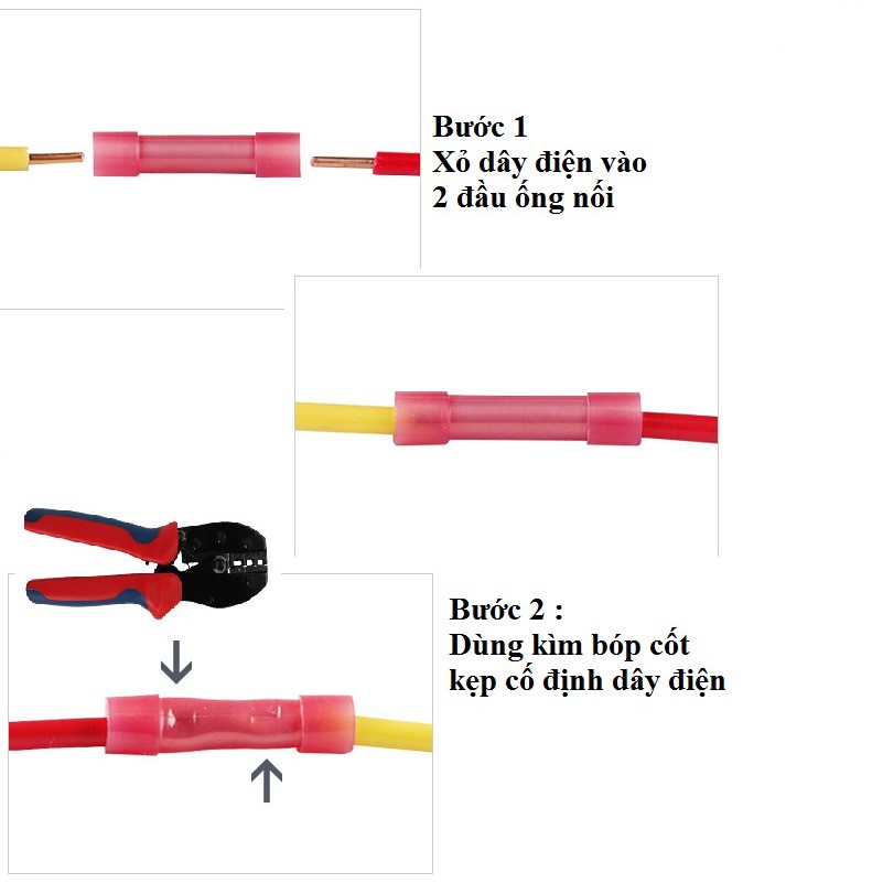 Bộ 10 ống nối dây điện bọc PVC