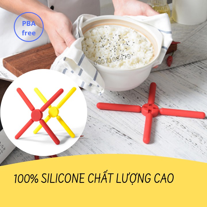 Dụng cụ lót nồi bằng silicon gấp gọn