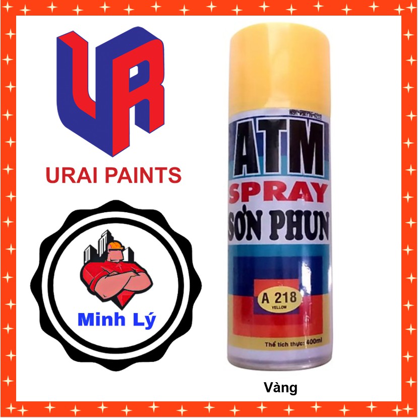 Sơn Phun ATM Spray Cao Cấp Đủ Màu (400ml/chai) Chính Hãng URAIPAINTS