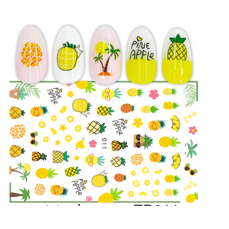 sticker dứa trang trí nail