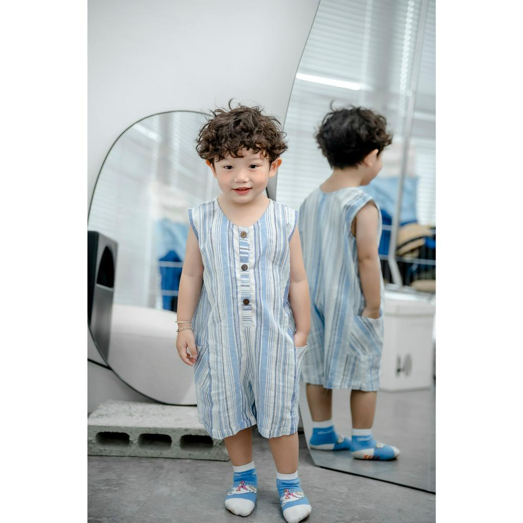 Áo liền quần/ Jumpsuit Bé Trai/ Bé Gái Chất Linen Cao Cấp - ORION OVERALL- JSL012 - SAOLA KIDS CLOTHING