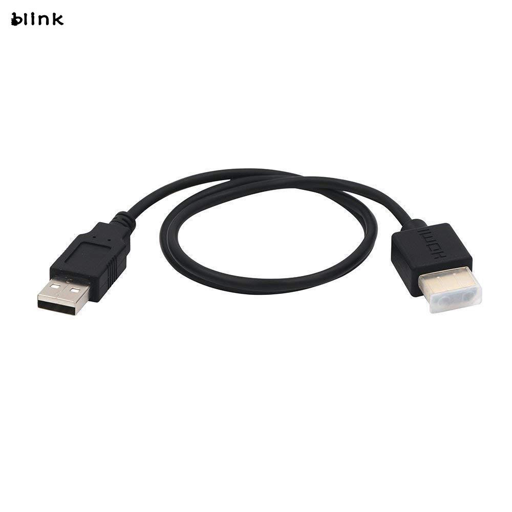 Dây cáp sạc màu đen chuyển đổi từ USB sang cổng HDMI HDTV