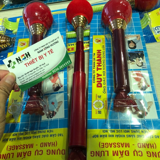 Tay đấm lưng tròn 3 khúc Duy Thành Cây gậy dụng cụ đấm và gãi lưng masage matxa lưng đầu tròn gập 3 khúc Duy Thành