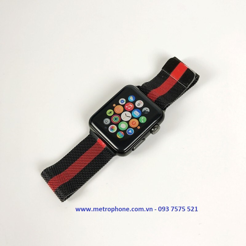 Dây lưới Milanese Loop kẻ sọc dành cho Apple Watch ( 38mm / 40mm / 42mm / 44mm )