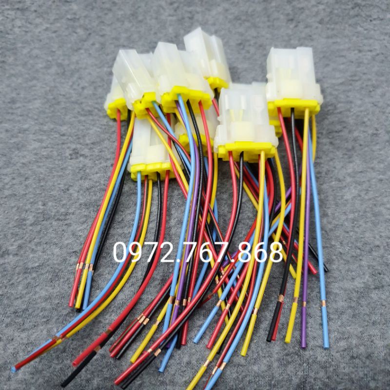 (10 Cái) Giắc cắm rơ le 4 chân, 5 chân cho ô tô, xe máy - Đế cắm relay 4 pin, 5 pin cho ô tô, xe máy