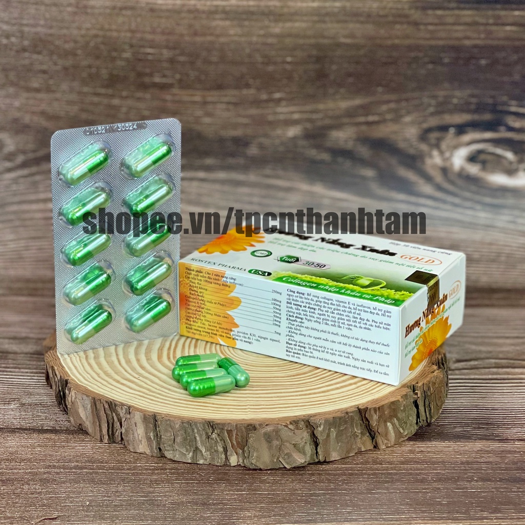 Viên uống tăng cường sinh lý nữ Hương Bảo Xuân hỗ trợ đẹp da, giảm sạm da,  nám da,  cân bằng nội tiết tố - Hộp 30 viên