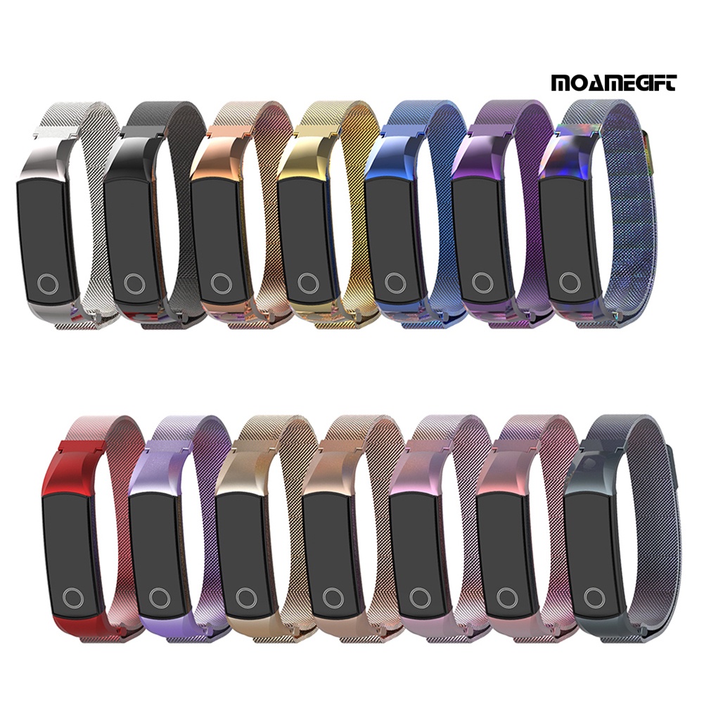 moamegift Replacement Stainless Steel Wristband Watch Strap for Huawei Honor Band 4/5