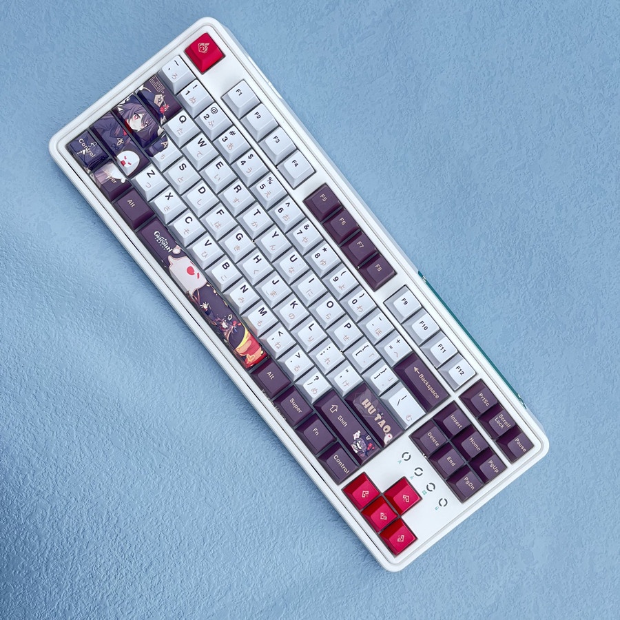 133 Phím Hu Tao Keycap Cherry Hồ sơ Genshin Impact Chủ đề Anime PBT Dye Sub Bàn phím cơ học Keycap