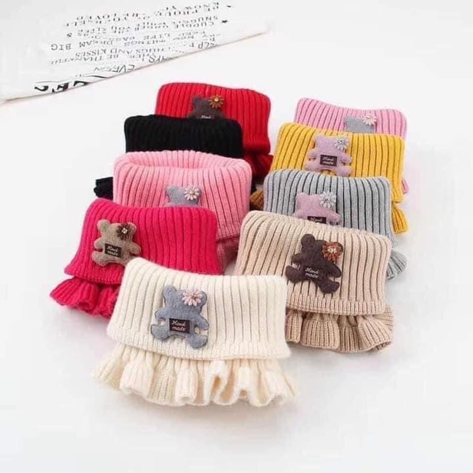 Khăn ống bánh bèo cho bé gái, bé trai từ 2-12 tuổi (giao màu đúng, hình ngẫu nhiên)