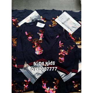 Áo len bé trai & bé gái tuần lộc sequin than xước next