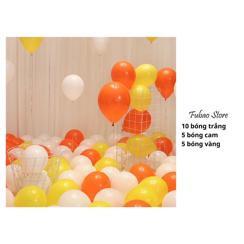 Set bóng mix màu trang trí sinh nhật, party, màu bóng thường Fubao Store