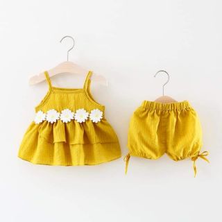 Set bộ 2 dây hoa cúc vàng
