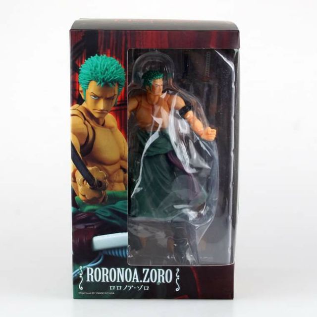 [Xả hàng tăng doanh sô-Hàng có sẵn] Zoro cầm 3 cây kiếm, khớp cử động cao 18cm - Mô hình figure One Piece