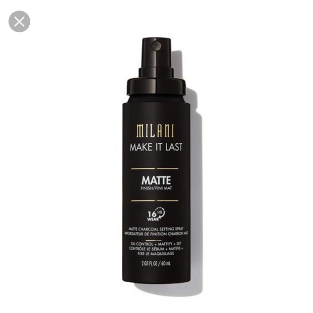 Xịt khoáng khoá nền Milani Make it Last Matte Charcoal 60ml