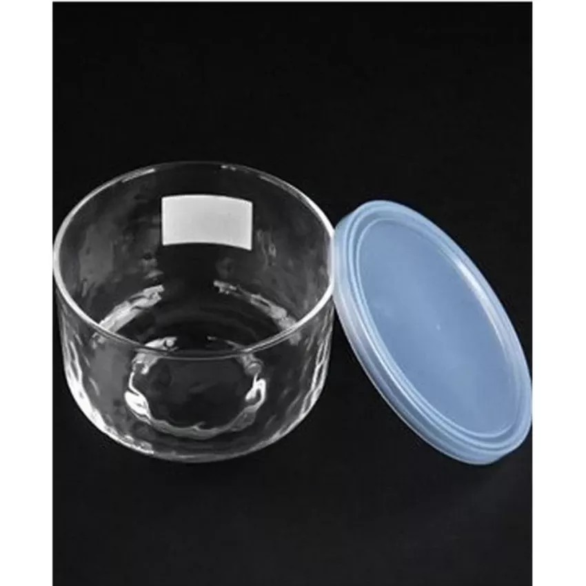 [Hỏa Tốc HN] Hộp thủy tinh kim cương có nắp đậy màu xanh 420ml Nội địa Nhật Bản
