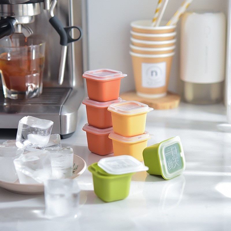 Set 6 Khuôn Làm Đá Viên Loại Lớn Dễ Tháo Lắp Nhanh Chóng Có Thể Tái Sử Dụng