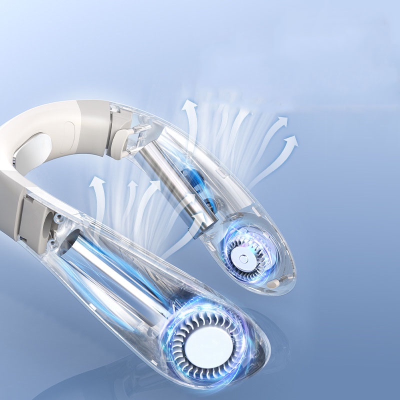 Quạt đeo cổ mini hình chữ u không cánh thổi 360 độ nhỏ gọn có thể mang theo mọi nơi