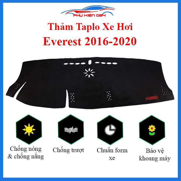 Thảm taplo Everest 2016-2017-2018-2019-2020-2021-2022 chống nắng nóng làm mát xe mở rộng tầm nhìn