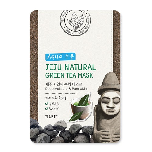 Mặt nạ đắp mặt trà xanh Welcos Jeju Natural Green tea Mask 10 mếng sạch mụn dưỡng da căng mịn, trắng hồng ,chống lão hóa