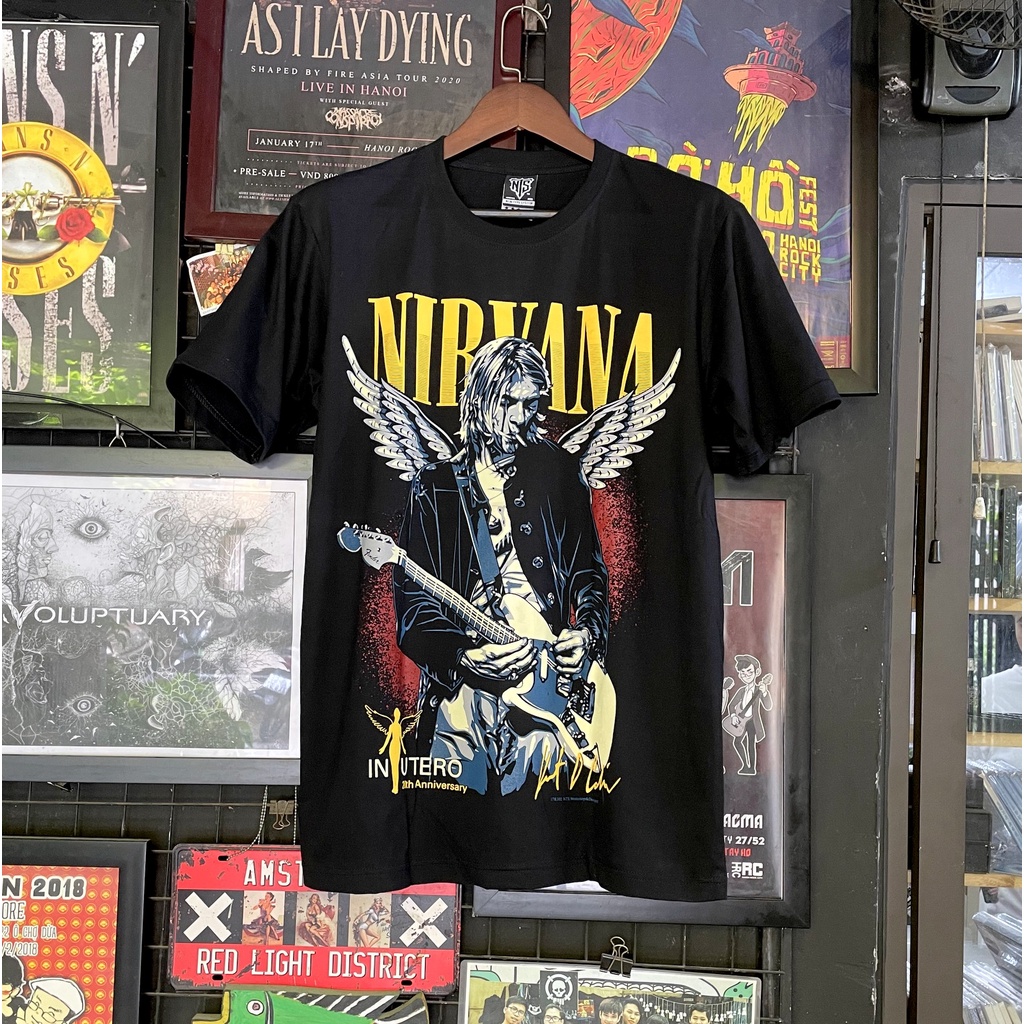Áo oversize Nirvana NTS 302 Kurt Cobain  Rock band tee: áo phông 100% cottong - hàng Thái Lan