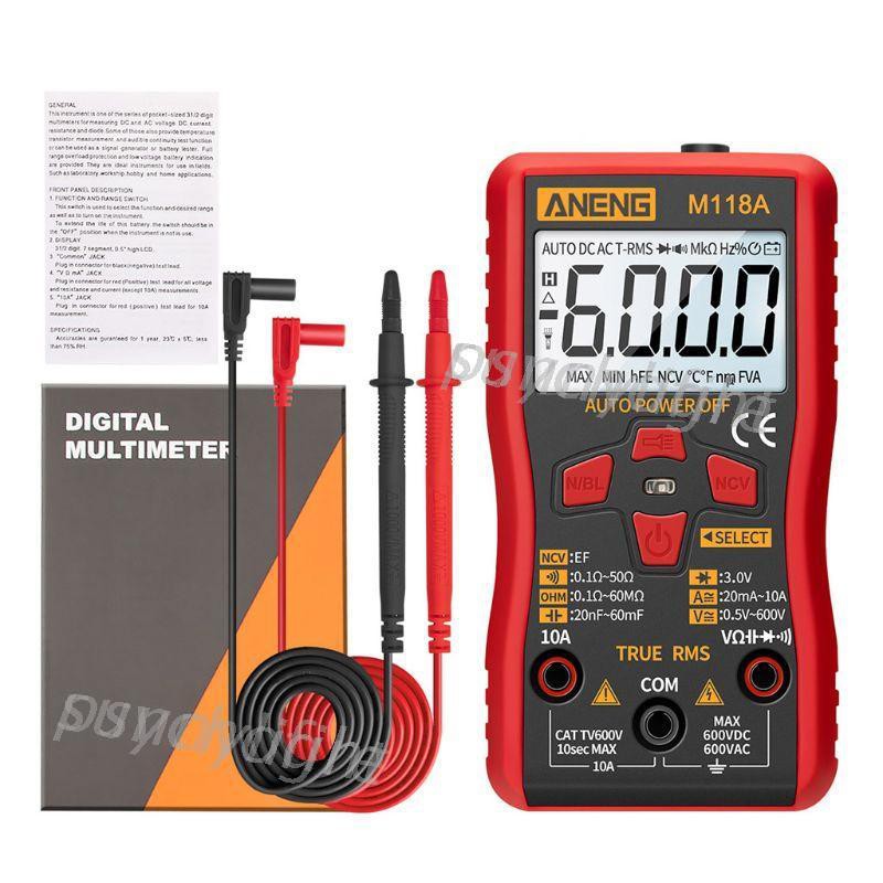 Vạn Năng Kế Kỹ Thuật Số M118A Rms Ncv Có Đèn Pin Tiện Dụng