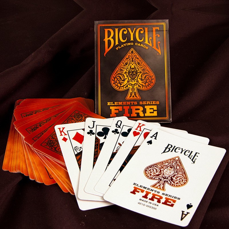 Bộ Bài Bicycle Fire Elements Playing Cards, Bộ Bài Bicycle Lửa Nguyên Tố, Thẻ Sưu Tập USPCC, Trò Chơi Thẻ Ma Thuật, Đạo Cụ Ảo Thuật Cho Nhà Ảo Thuật