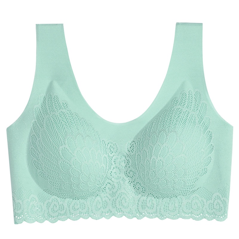 Áo lót nữ FREESHIP Áo ngực thể thao liền mảnh phối ren cực đẹp - Nội y không gọng đệm mỏng gợi cảm