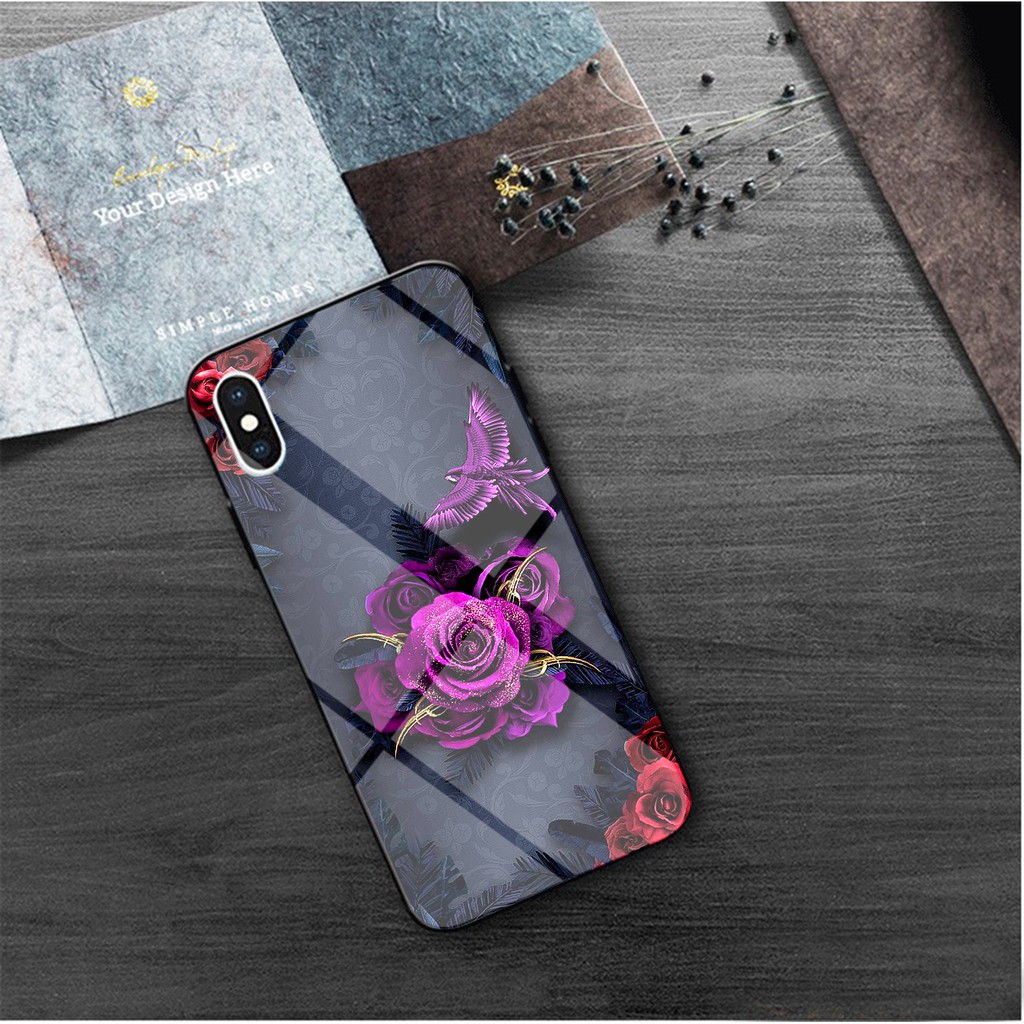 [HOT] ỐP IPHONE - ỐP KÍNH - M366 Hoa Đẹp DÀNH CHO IPHONE 6 6S 6PLUS 6SPLUS  7PLUS 8PLUS X XS