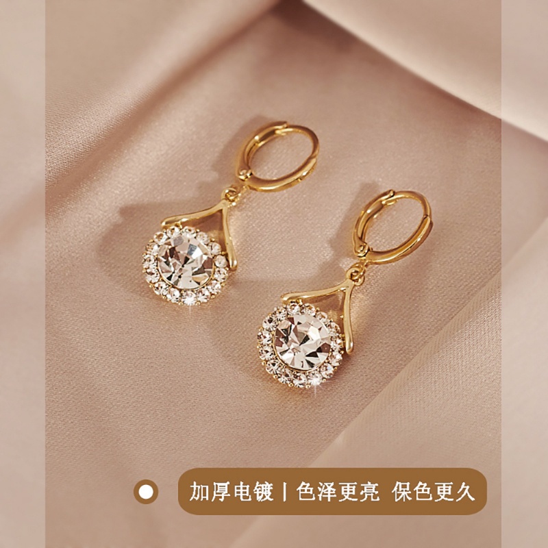 Khuyên Tai Đính Đá Thiết Kế Thời Trang Cá Tính