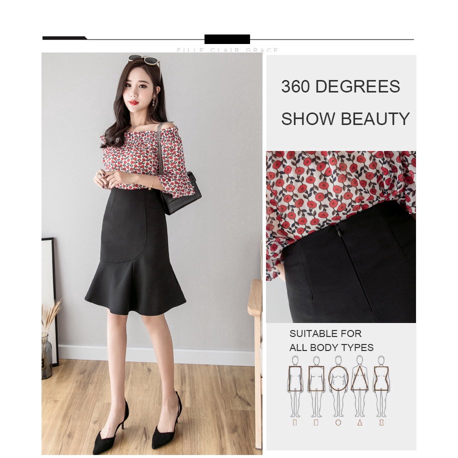Chân Váy Lưng Cao Màu Đen Thời Trang Mùa Hè Cho Nữ | BigBuy360 - bigbuy360.vn