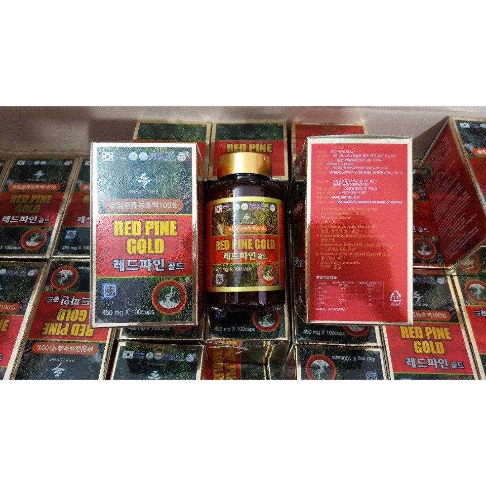 Tinh dầu thông đỏ Hàn Quốc Red Pine Gold Hộp 100 viên