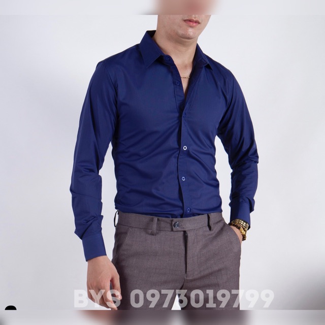 Sơ Mi Nam Dài Tay Màu Trăng chất lụa thái mịn mềm không nhăn đường chỉ may kĩ càng | BigBuy360 - bigbuy360.vn