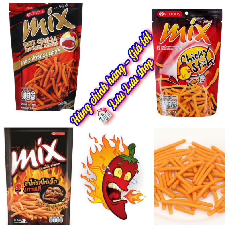 Bánh que Mix Thái Lan gói 60 gr