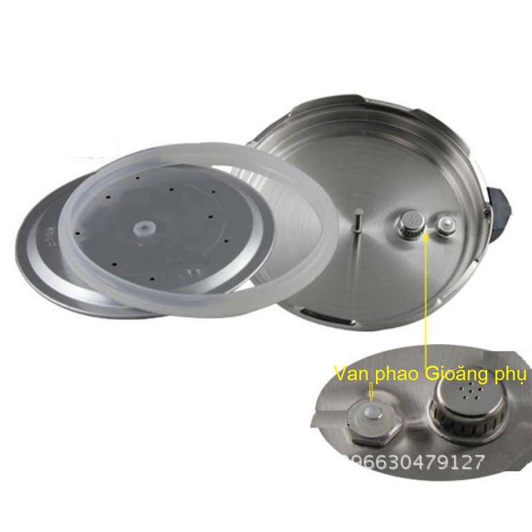 Bộ vung nhôm lót trong gioong + Gioăng nồi áp suất điện Bluestone  roăng đa năng  24 22 cm doăng 5l 6l
