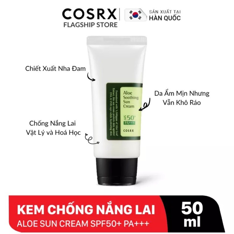 Kem Chống Nắng COSRX Aloe Soothing Sun Cream 50ml SPF50+ PA+++ (50ml)