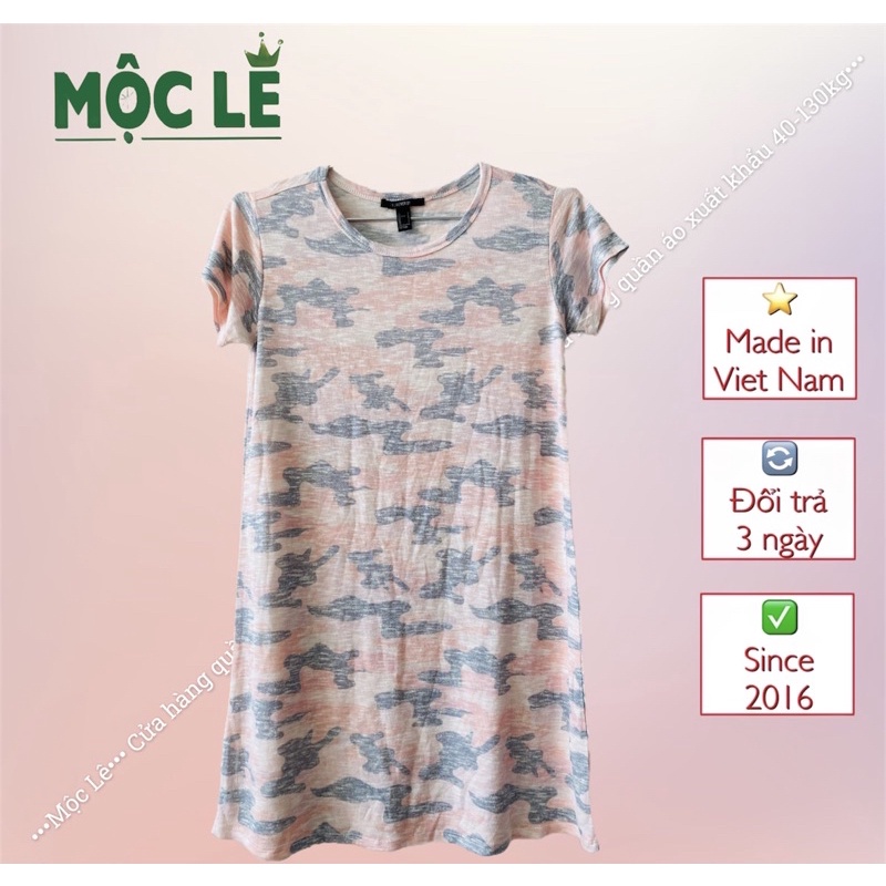 Đầm suông F21 vnxk co dãn nhiều thun dệt kim form ngắn, xuất khẩu