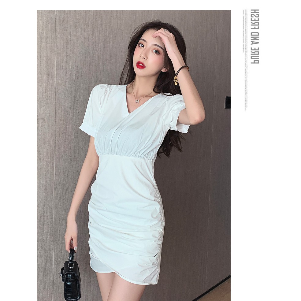 [Order] Đầm Trắng Tay Ngắn Thanh Lịch Bigsize