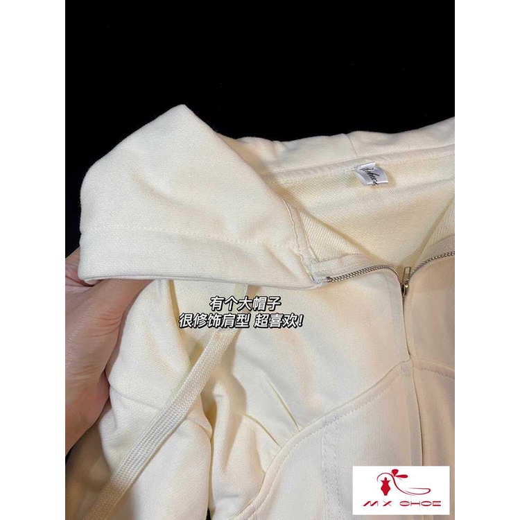 ~ Áo Khoác Có Mũ Trùm Khóa Kéo Phong Cách Mới 2022 Nhẹ Ôm Dáng Vừa Vặn Dễ Phối Đồ Cho Nữ