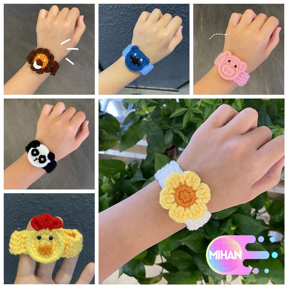 Vòng đeo tay đan len hình động vật đáng yêu sáng tạo thoải mái cho bé gái