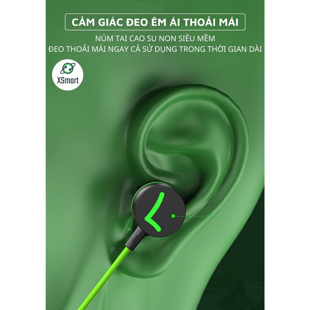 Tai Nghe Nhạc Game XK-036 Có Mic Cho Điện Thoại, Âm Thanh Super Bass Cực Đỉnh
