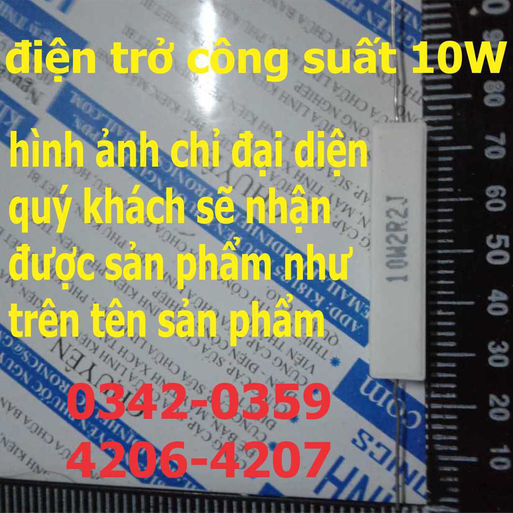 10 con điện trở 10W trở công suất, trở sứ (các loại 12-330R)