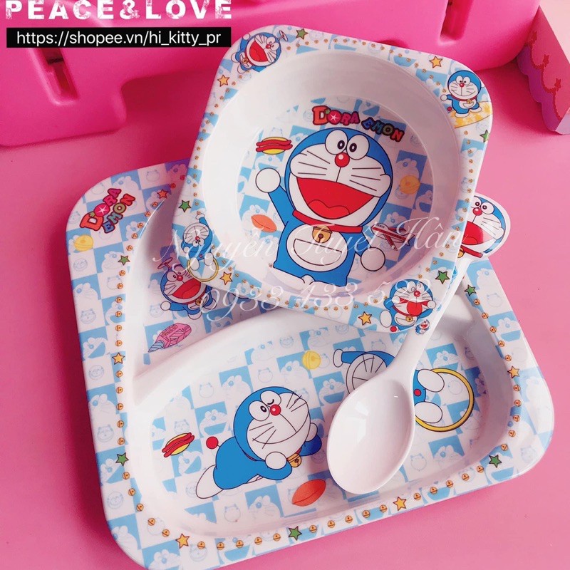 Chén dĩa muỗng Hello Kitty - Doremon Doraemon