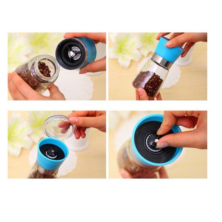Dụng Cụ Đựng Và Xay Tiêu Cầm Tay Đa Năng