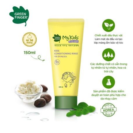 Dầu Xả Tóc Dành Cho Trẻ Em GREEN FINGER MYKIDS KIDS CONDITIONING RINSE 150ml