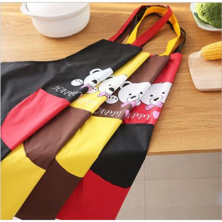 Tạp dề nấu ăn pha chế hình gấu cute hàn quốc chống thấm nước - GDAH