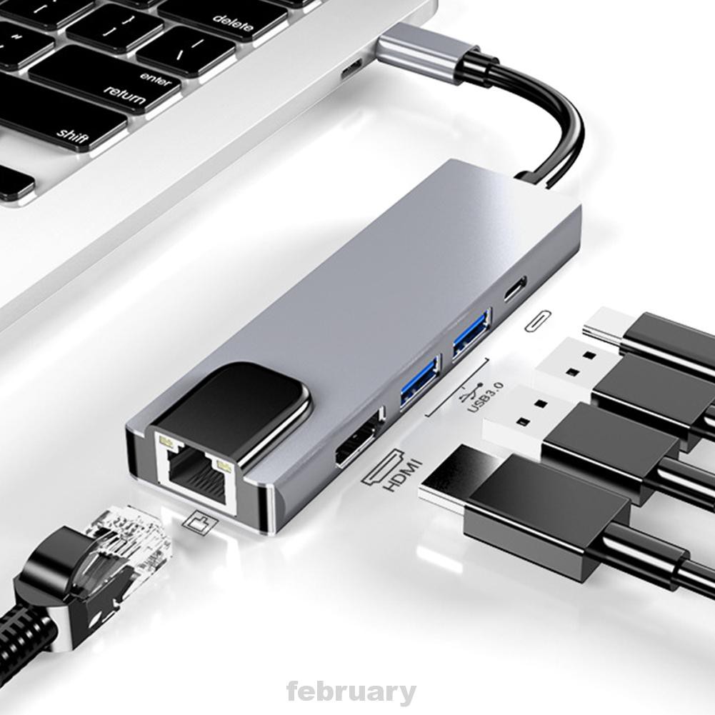 Bộ Chia Cổng Usb 3.0 Gigabit Ethernet 5 Trong 1 Cho Macbook | BigBuy360 - bigbuy360.vn