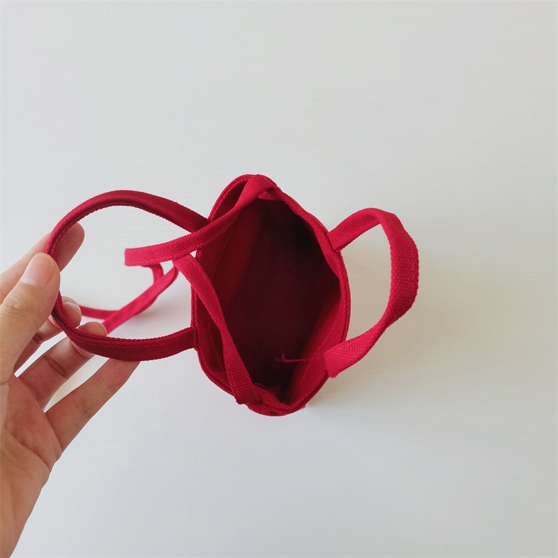 Túi Xách Đeo Vai Vải Bạt In Chữ Thời Trang Hàn Quốc Đáng Yêu Dành Cho Trẻ