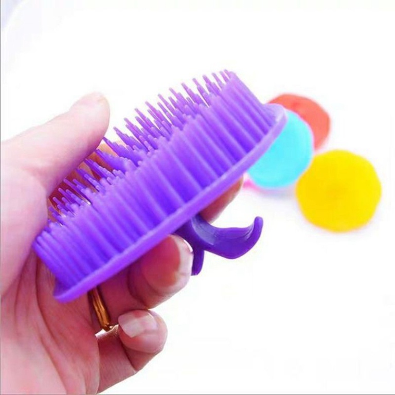 ❤️FREE SHIP❤️Lược gội massa Silicon. tắm . gội đầu mát xa làm sạch da đầu tiện dụng