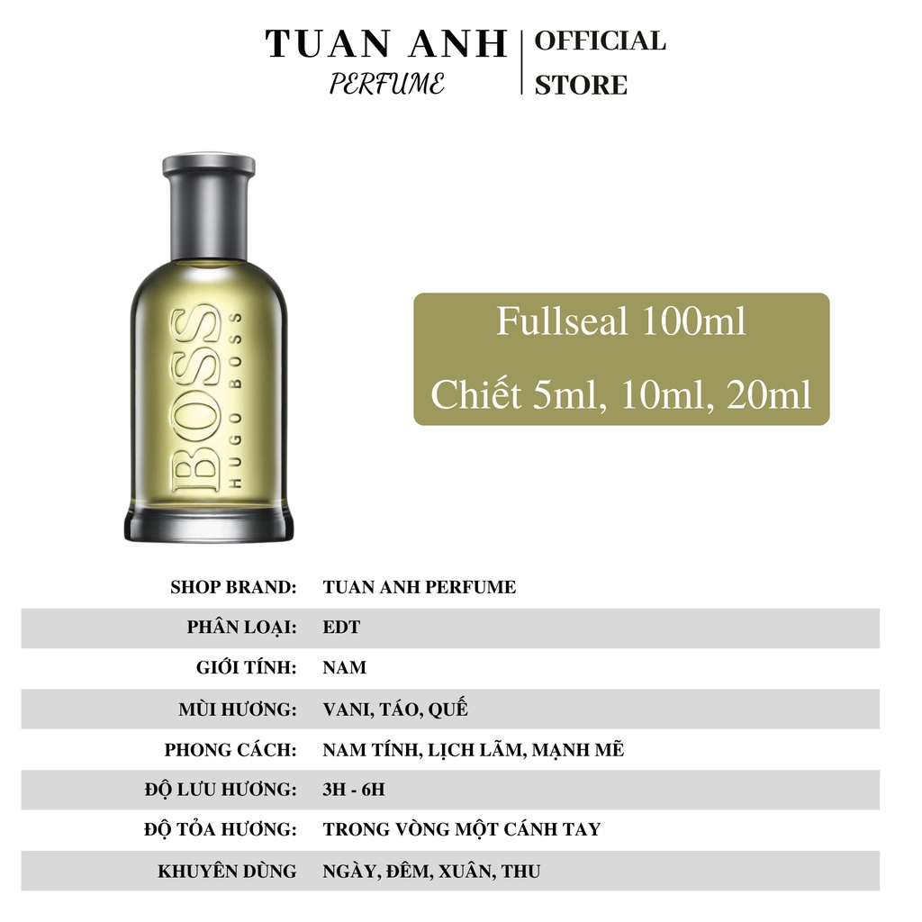 Nước hoa nam chính hãng Hugo Boss Bottled – Bottled Night cao cấp TUANANHPERFUME
