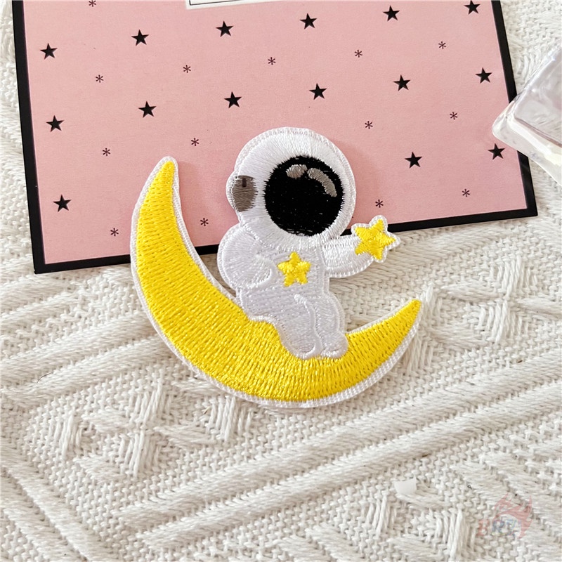 ♥ Sticker Ủi Thêu Hình Phi Hành Gia Hoạt Hình ♥ 1 Sticker Ủi Thêu Hình Huy Hiệu